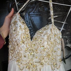 Dave & Johny white gown